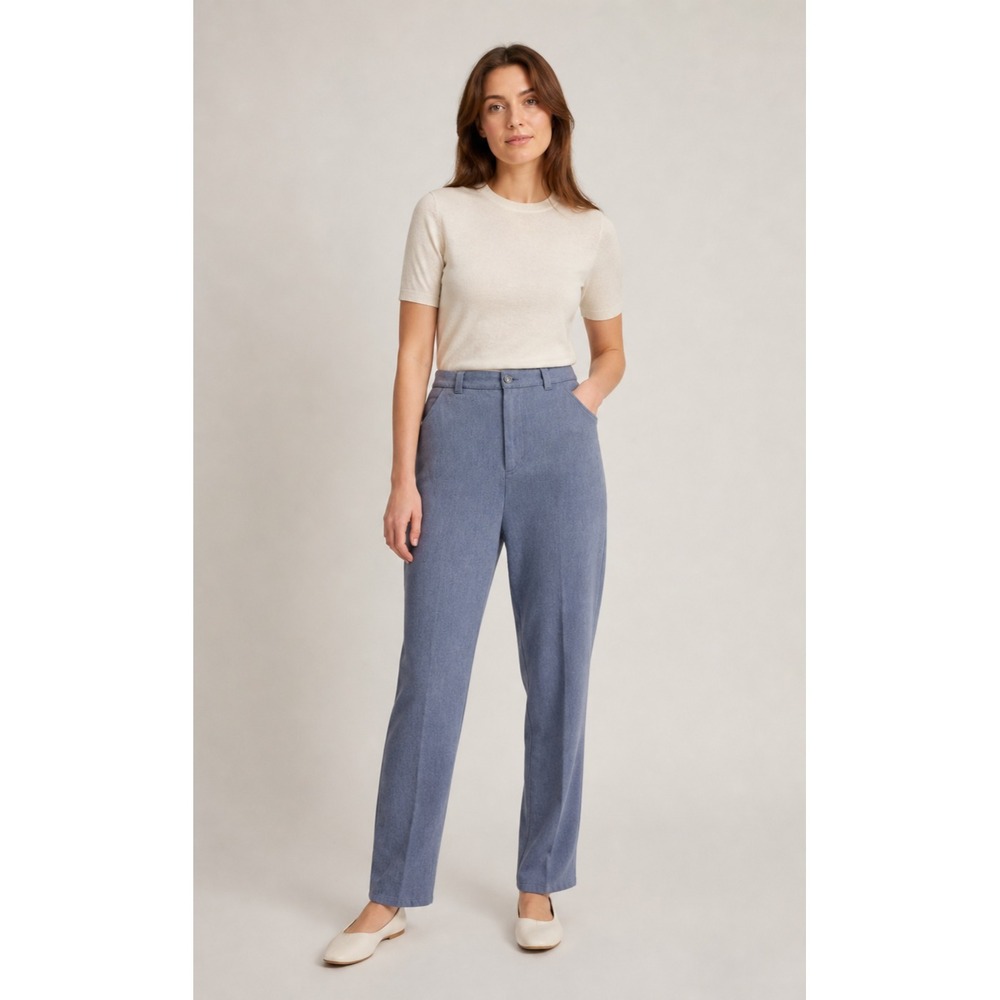 Jones New York Trouser Pants‎ Womens 8 Gray Polyester Rayon Blend High Waist
